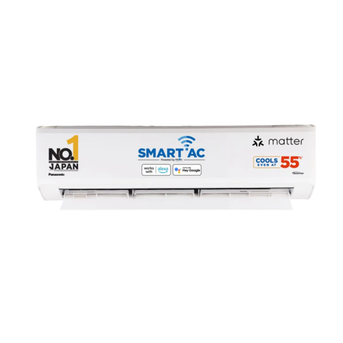 Panasonic 2.0 Ton 5 Star Premium Wi-Fi Inverter Smart Split AC (India 1st Matter Enabled RAC, Higher Airflow, 55 Deg. C Operation, Copper Condenser, 7in1 Convertible, True AI, 4-Way Swing, PM 0.1 Filter, CS/CU-NU24AKY5W, 2025 Model, White)