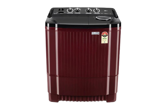 LG 11.5Kg సెమీ ఆటోమేటిక్ టాప్ లోడ్ వాషింగ్ మెషిన్, రోలర్ జెట్ పల్సేటర్ + సోక్, బుర్గుండి