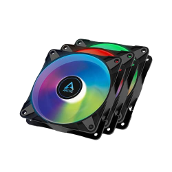 Arctic P12 PWM PST ARGB Black Cabinet Cooling Fan (Triple Pack)