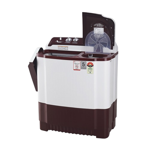 LG 8Kg సెమీ ఆటోమేటిక్ టాప్ లోడ్ వాషింగ్ మెషిన్, రోలర్ జెట్ పల్సేటర్, ర్యాట్ అవే, బుర్గుండి