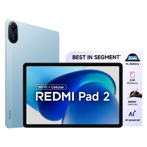 Redmi Pad 2 Wifi + Cellular, 27.94 cm (11), 9000 mAh, Dolby ATMOS, Quad Speakers Sky Blue