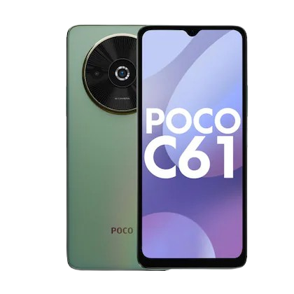 POCO C61 64 GB, 4 GB RAM, Mobile Phone, Green