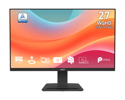 MSI PRO MP273Q E7 | 27-inch WQHD 2560×1440 IPS | 75Hz | 1ms MPRT | HDR Ready | Adaptive-Sync | HDMI | DisplayPort