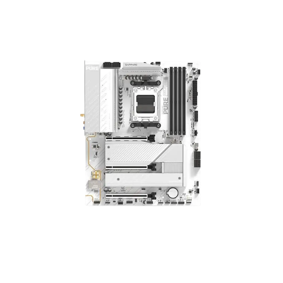 SAPPHIRE PURE B850A WIFI 7 | AMD B850 Chipset | AM5 | DDR5 8000MHz OC | PCIe 5.0 x16 | PCIe 5.0 M.2 | Wi-Fi 7 | 2.5GbE