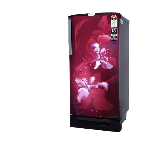 Godrej 190 L 5 Star Inverter Direct-Cool Single Door Refrigerator Appliance with Jumbo Vegetable Tray (RD 1905 PTDI 53 OX WN, Oxy Wine, Base Stand with Drawer, 2022 Model)
