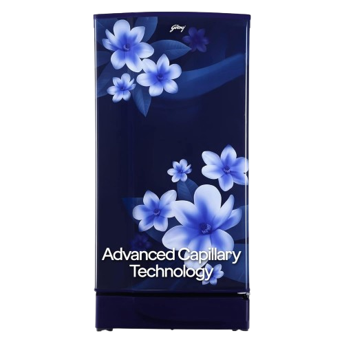 Godrej 180 L 2 Star Advanced Capillary Technology, With Jumbo Vegetable Tray Direct Cool Single Door Refrigerator(2023 Model, RD EDGE 205B WRF PP BL, Pep Blue)