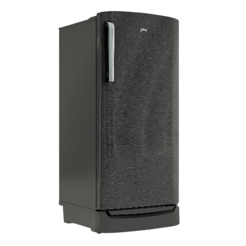 Godrej 180 L 2 Star Direct Cool Turbo Cooling Technology With Upto 24 Days farm Freshness Single Door Refrigerator With Base Drawer (RD EMARVEL 207B TDF FS ST, Fossil Steel)