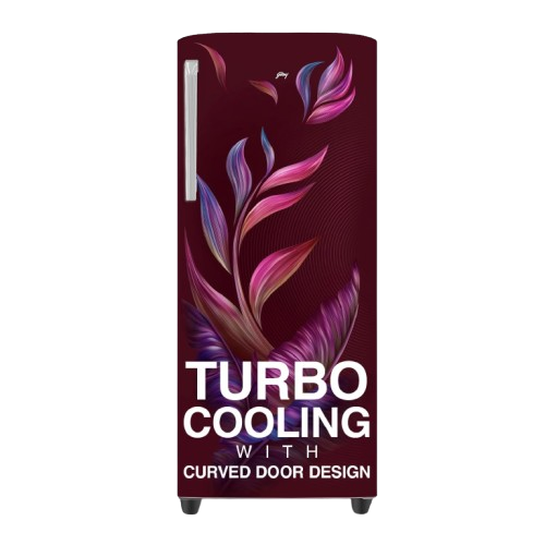 Godrej 268 L 3 Star Turbo Cooling Technology Ensuring Faster Cooling Direct Cool Single Door Refrigerator With Advanced Inverter Technology (2024 Model, RD EMARVEL 290C THI FU WN, Fusion Wine)