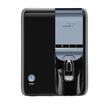 V guard Rejive RO UF Water Purifier with Mineral and Alkaline Health Charger, 8 Stage Purification, Suitable for Water with TDS up to 2000 ppm