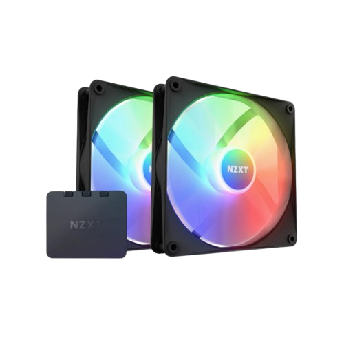 Nzxt F140 RGB Core Black 140mm PWM Cabinet Fan with RGB Controller (Dual Pack)