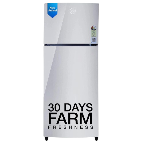 Godrej 223 L 2 Star Nano Shield Technology, Inverter Frost Free Double Door Refrigerator(2023 Model, RF EON 244B RI ST GL, Steel Glow)