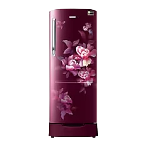 Samsung 183 L, 4 Star, Digital Inverter, Direct-Cool Single Door Refrigerator (RR20C1824HN/HL, Himalaya poppy Blue, Base Stand Drawer, 2023 Model)