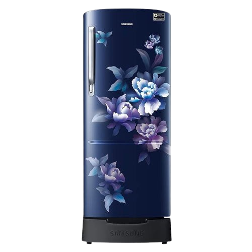 Samsung 183 L, 4 Star, Digital Inverter, Direct-Cool Single Door Refrigerator (RR20C1824HV/HL, Himalaya poppy Red, Base Stand Drawer, 2023 Model)