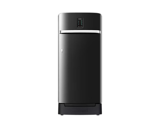 Samsung 189 L, 5 Star, Digi-Touch Cool, Digital Inverter with Display, Direct-Cool Single Door Refrigerator (RR21D2F25BX/HL, Luxe Black, Base Stand Drawer)