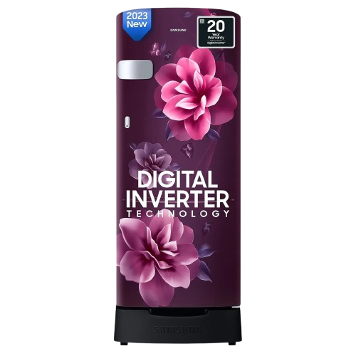Samsung 223L 3 Star Inverter Direct-Cool Single Door Refrigerator Appliance (RR24C2723CR/NL,Camellia Purple) 2023 Model