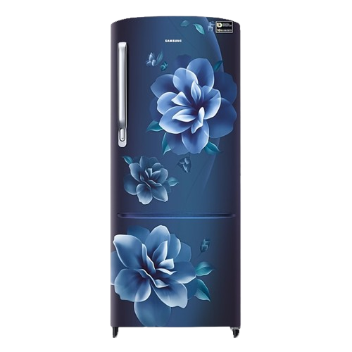 Samsung 223L 3 Star Inverter Direct-Cool Single Door Refrigerator (RR24C2723CU/NL,Camellia Blue) 2023 Model, Free 1 Year Extended warranty