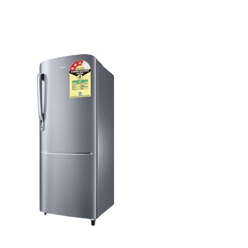 Samsung 223 L, 3 Star Inverter Direct-Cool Single Door Refrigerator (RR24C2723S8/NL, Silver, Elegant Inox) 2024 Model