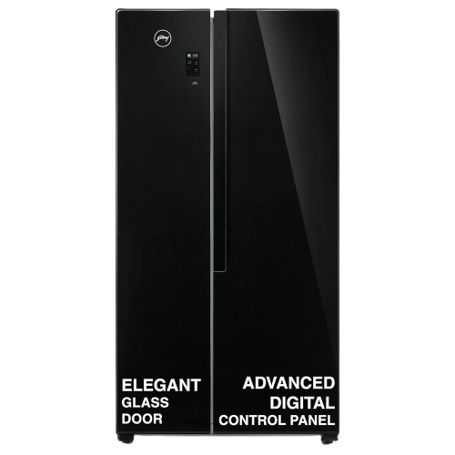 Godrej 564 L Multi Air Flow System, With Advanced Controls Frost Free Side-By-Side Refrigerator(RS EONVELVET 579 RFD GL BK, Glass Black)