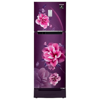 Samsung 244 L 2 Star Inverter Frost Free Double Door Refrigerator (RT28A3C22CR/HL, Camellia Purple, Base Stand with Drawer, Curd Maestro, Convertible, 2022 Model)