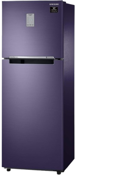 Samsung 253L 2 Star Inverter Frost Free Double Door Refrigerator Appliance (RT28T3782UT/HL, Pebble Blue, Convertible)