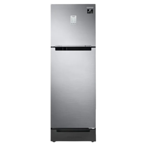 Samsung 253 L 2 Star Inverter Frost-Free Double Door Refrigerator (RT28T3822S8/HL, Elegant Inox(Light Doi Metal, Base Stand with Drawer, Convertible, 2022 Model)