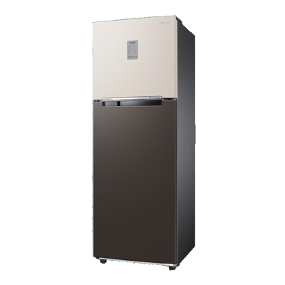 Samsung 256 L, 2 Star, Bespoke Convertible, Digital Inverter with Display, Frost Free Double Door Refrigerator (RT30CB732C7/HL, Beige & Charcoal, 2023 Model)
