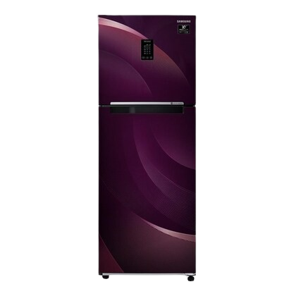 Samsung 314 L 2 Star Inverter Frost-Free Double Door Refrigerator (RT34T46324R/HL, Rythmic Twirl Red, Convertible, 2022 Model), Free 1 Year Extended warranty