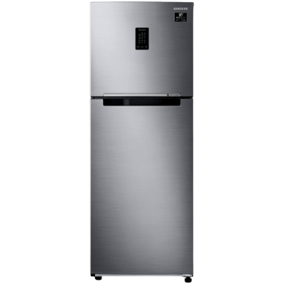 Samsung 336 L 3 Star Inverter Frost Free Double Door Refrigerator (RT37A4633S8/HL, Silver, Elegant Inox, Curd Maestro)