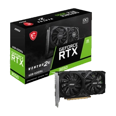 MSI RTX 3050 Ventus 2X OC 6GB Graphics Card - RTX-3050-VENTUS-2X-6G-OC