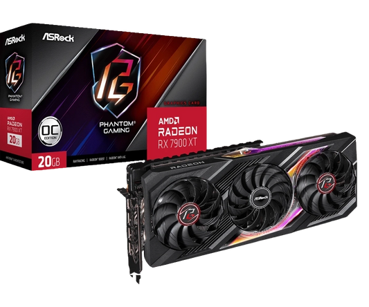ASRock RX 7900 XT फैंटम गेमिंग OC 20GB ग्राफिक्स कार्ड 