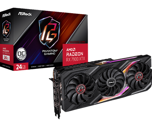 ASRock RX 7900 XTX फैंटम गेमिंग OC 24GB ग्राफिक्स कार्ड 