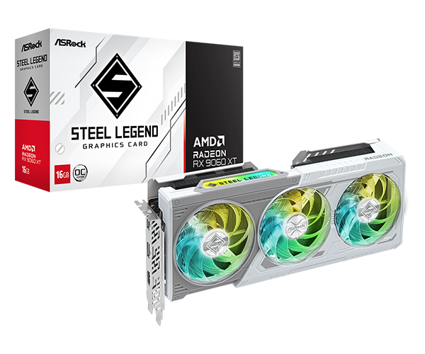 Asrock AMD Radeon RX 9060 XT Steel Legend 16GB OC - RX9060XT SL 16GO
