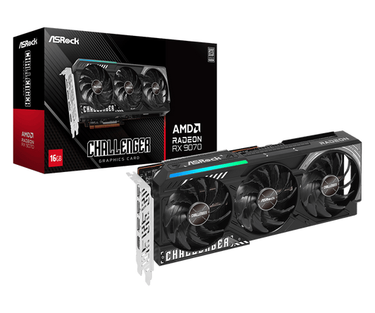 AsRock AMD Radeon RX 9070 Challenger 16GB Graphic Card - RX9070 CL 16G
