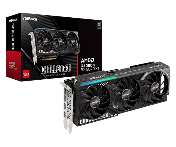 AsRcok AMD Radeon RX 9070 XT Challenger 16GB - RX9070 CL-16G