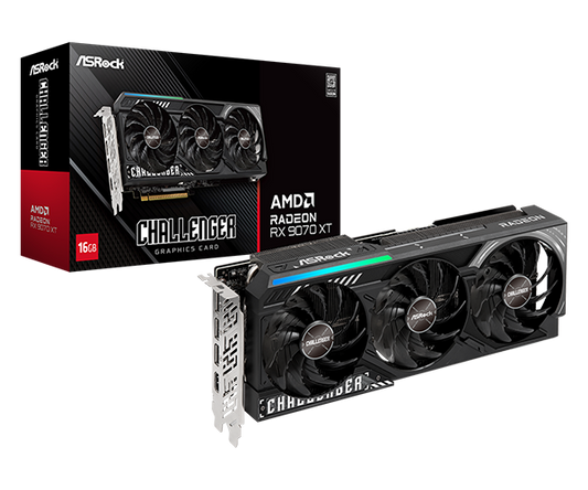 AsRcok AMD Radeon RX 9070 XT Challenger 16GB - RX9070 CL-16G