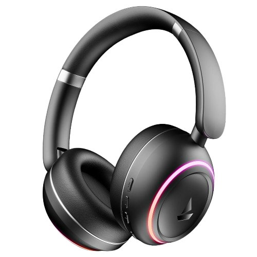 boAt Rockerz 480 Wireless Headphone with BEAST Mode, Blazing RGB Lights with 6 Modes, 40mm Drivers, Bluetooth v5.3