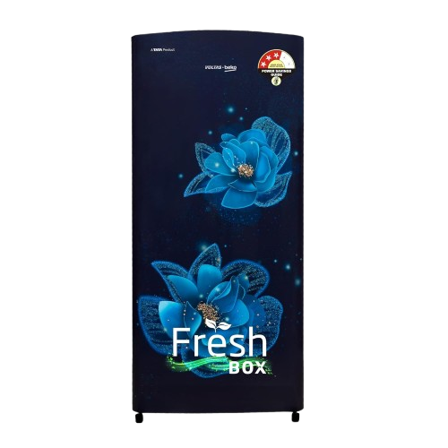 Voltas Beko, A Tata Product 183 L 3 Star Direct Cool Single Door Refrigerator (2024 Model, RDC215C/S0BFR0M0000GO, Fressia Blue, With Fresh Box Technology and Chiller Zone)