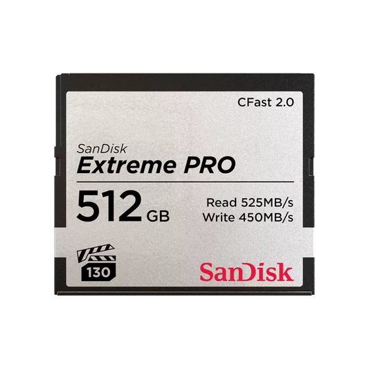 SanDisk Extreme PRO CFast 2.0 Memory Card - 512GB SDCFSP-512G-G46D