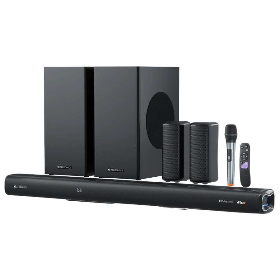 Zebronics Juke Bar 9900 Soundbar 5.2.4 Ch, Dolby Atmos, DTS X