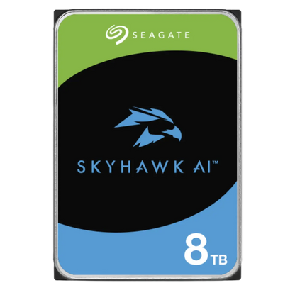Seagate Skyhawk AI 8TB Surveillance Hard Drive – 3.5 Inch SATA 6 Gb/s 256 MB Cache - ST8000VE001