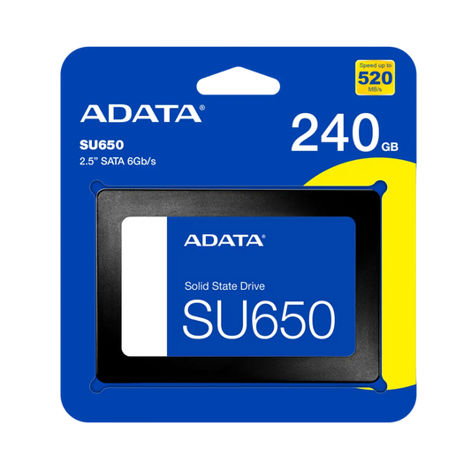 ADATA Ultimate SU650 SSD | SATA 6Gb/s | 2.5-inch | 3D NAND | Up to 520MB/s Read | Up to 450MB/s Write