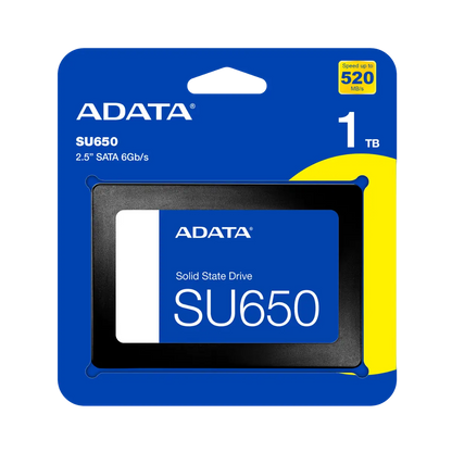 ADATA Ultimate SU650 1TB SSD | 2.5-inch | SATA 6Gb/s | 3D NAND | Up to 520MB/s Read | Up to 450MB/s Write