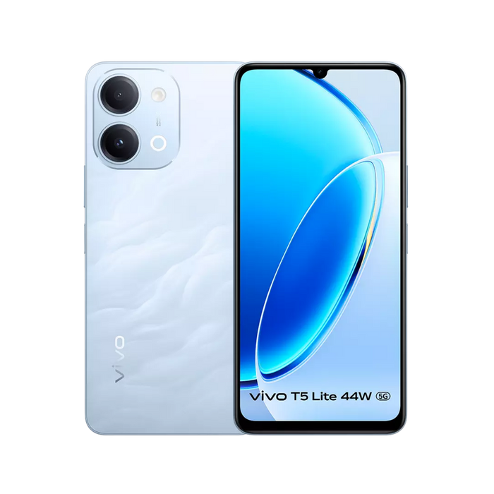 Vivo T5 Lite 44W 5G 4GB+128GB Wave Blue | 120Hz Display | 6500mAh Battery | 44W FlashCharge