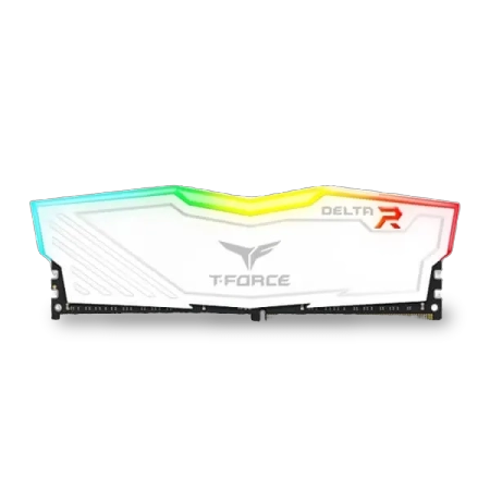 TeamGroup T-Force Delta RGB 16GB (16GBx1) DDR4 3600MHz Desktop Ram (White)