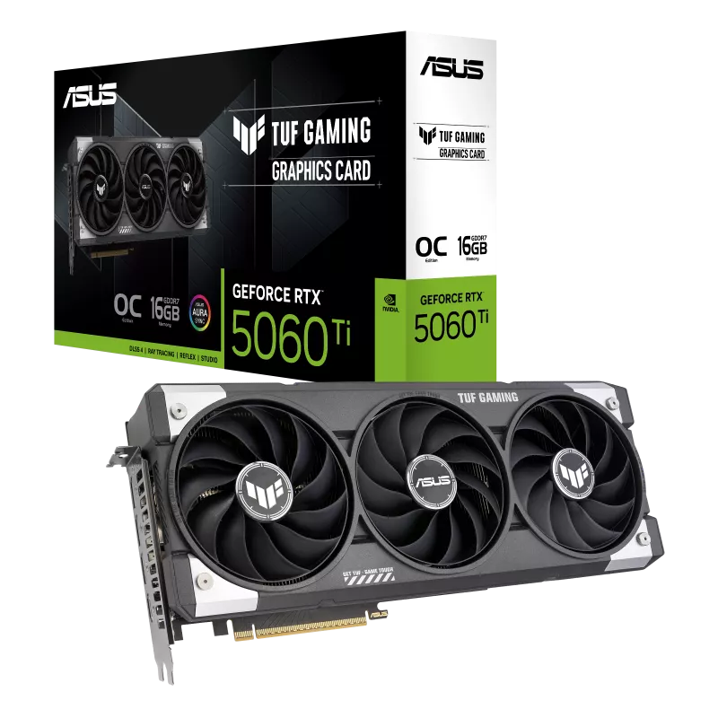 ASUS TUF Gaming RTX 5060 Ti OC 16GB GDDR7 Graphics Card - TUF-RTX5060TI-O16G-GAMING