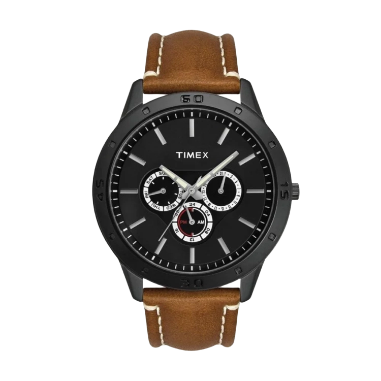 Timex Fashion Men's Digital Blue Dial Round Case Multifunction Function Watch -TW000U913