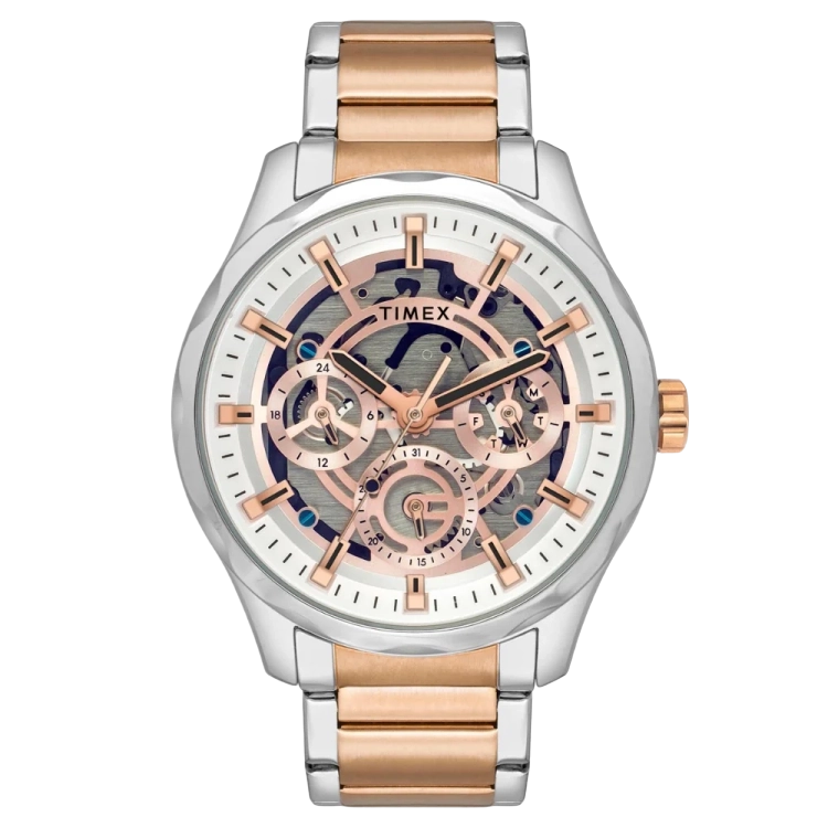 Timex Men Rose Gold Round Dial Analog Watch - TW0TG7629
