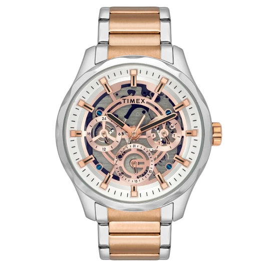 Timex Men Rose Gold Round Dial Analog Watch - TW0TG7629