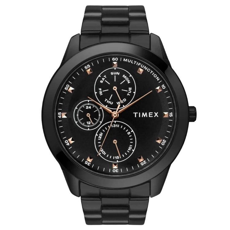 Timex Fashion Men's Black Dial Round Case Multifunction Function Watch -TWEG18502