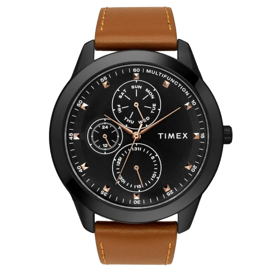 Timex Fashion Men's Black Dial Round Case Multifunction Function Watch -TWEG18505